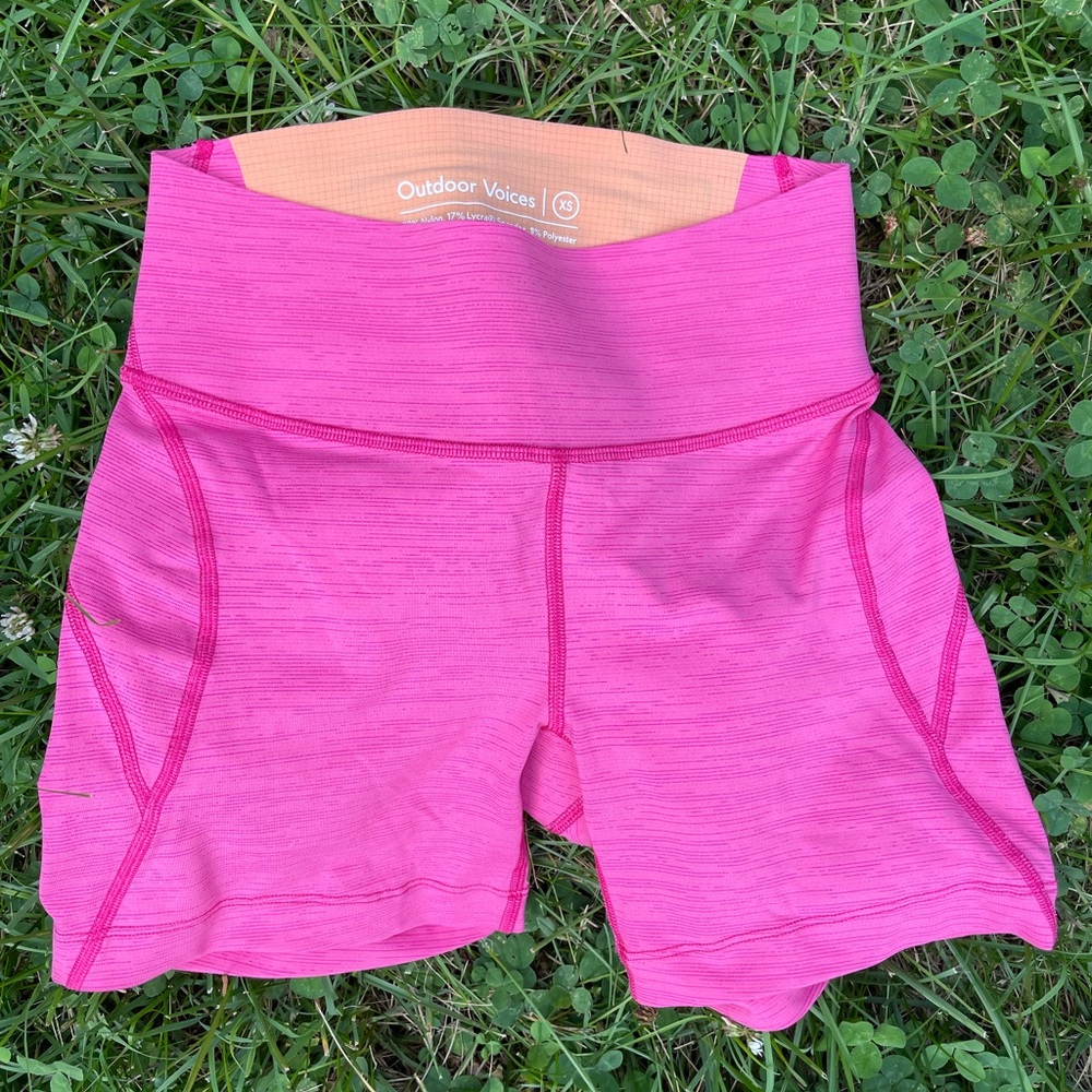 Outdoor Voices OV Techsweat Core Shorts Raspberry